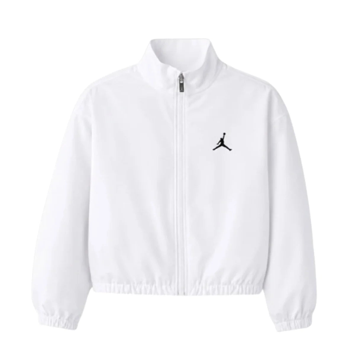 GIACCA RAGAZZA JORDAN WINDBREAKER CROP ZIP – BIANCO