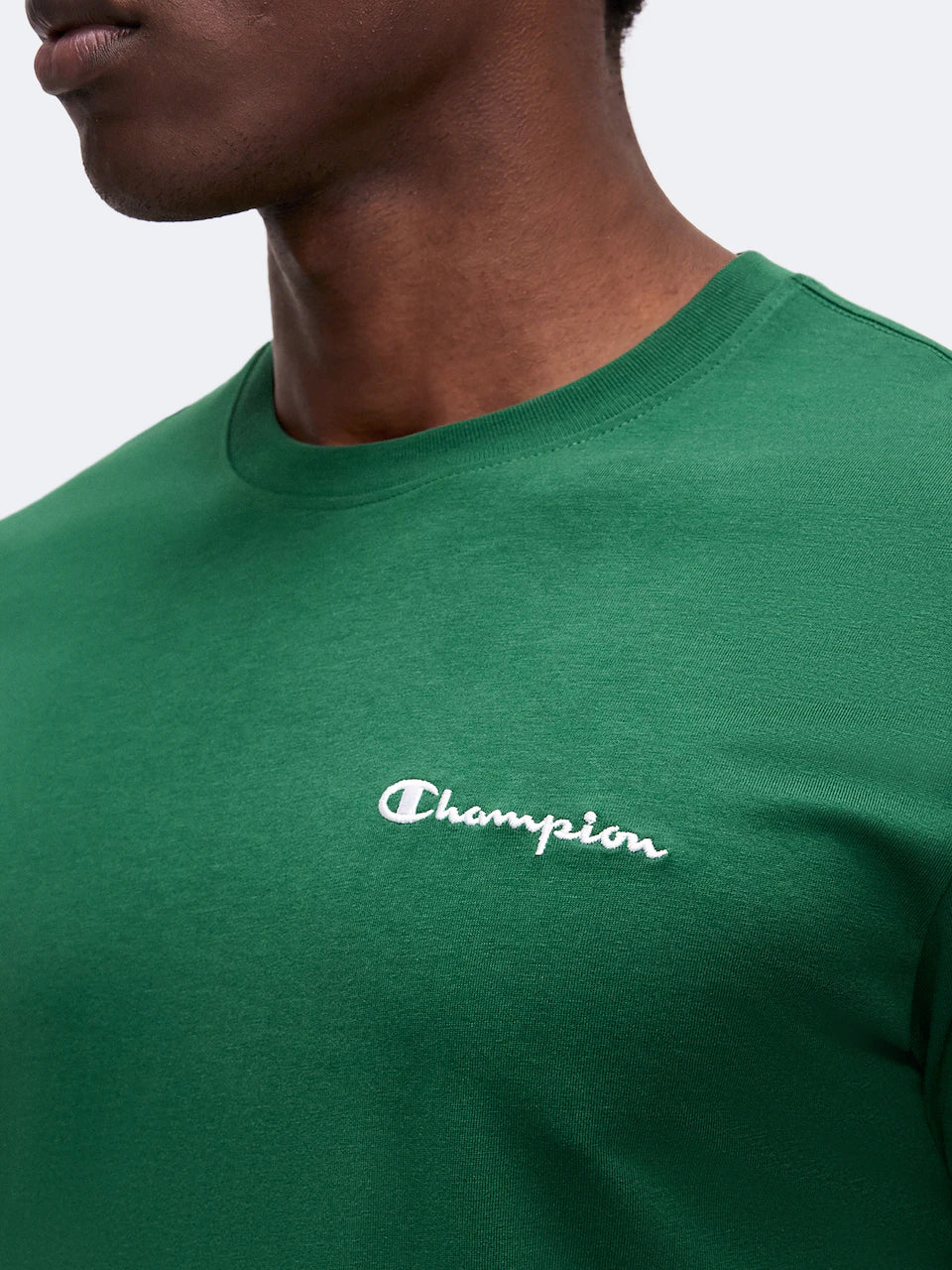 T-SHIRT UOMO CHAMPION ICONS LOGO RICAMATO – VERDE