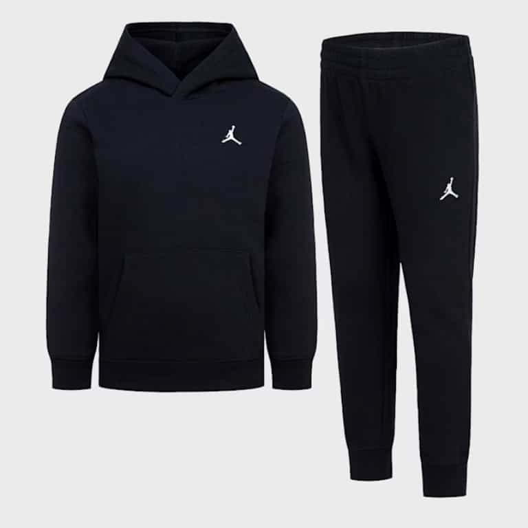 TUTA NEONATO JORDAN BROOKLYN FLEECE SET – NERO