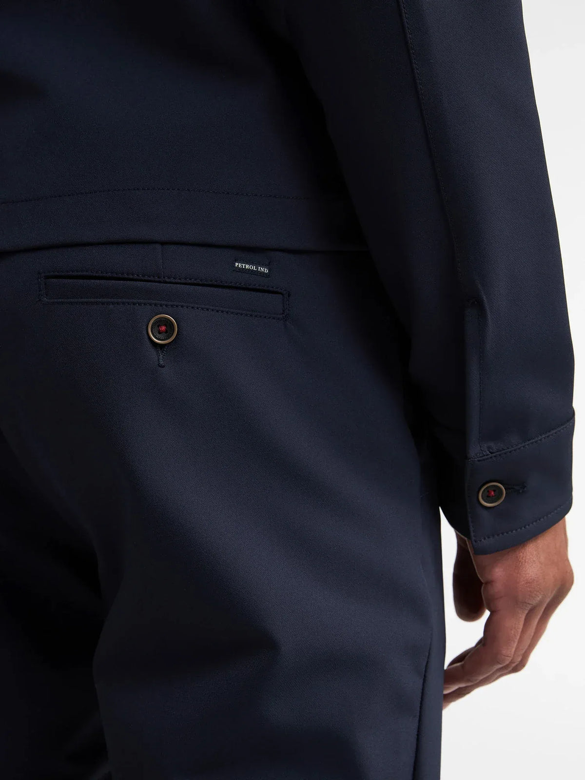 PANTALONI CHINO UOMO IN TWILL DI COTONE ELASTICIZZATO PETROL INDUSTRIES – ROYAL NAVY/ BLU NOTTE