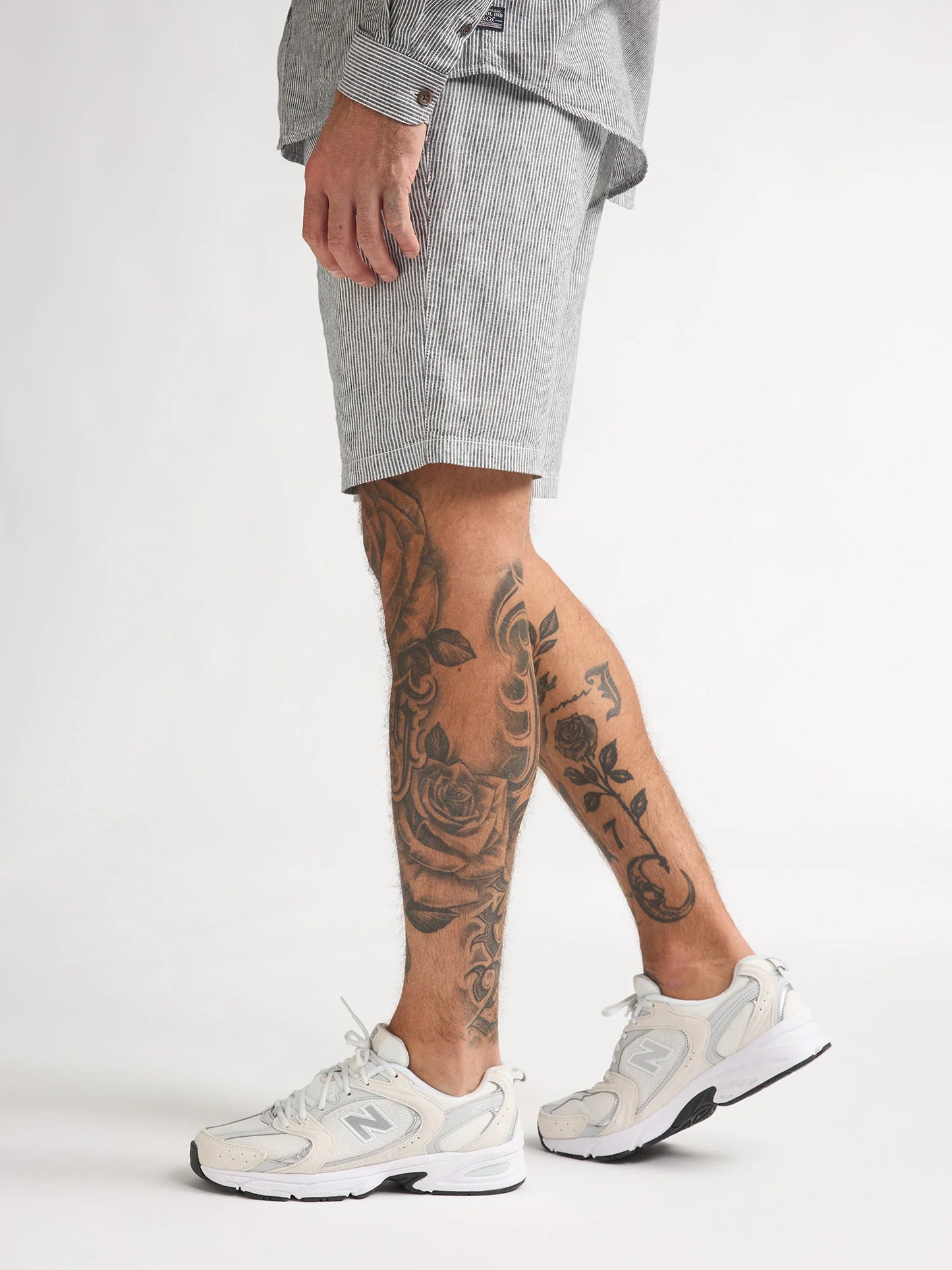 SHORT TWILL CHINO MISTO LINO