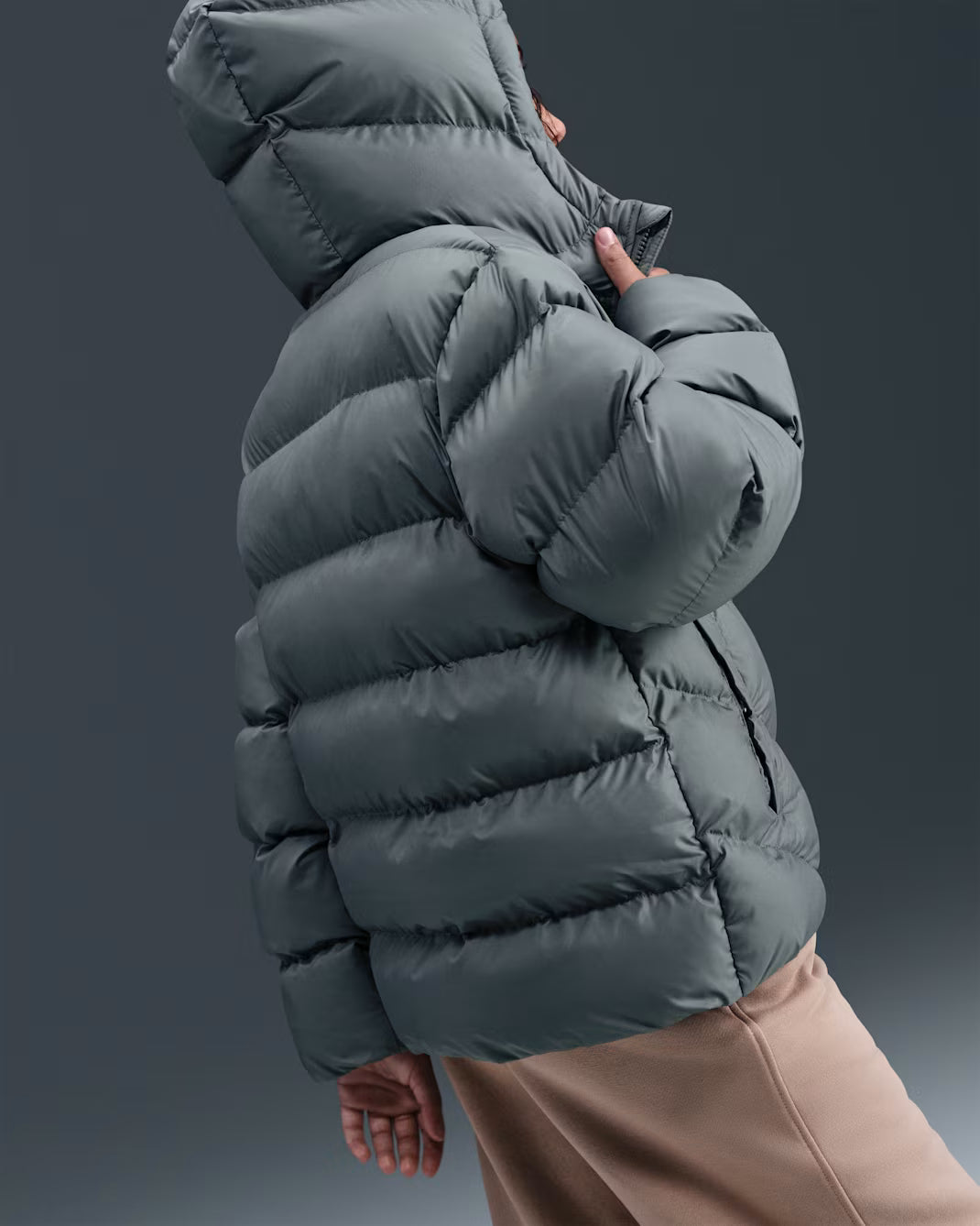 GIUBBOTTO RAGAZZO NIKE THERMA-FIT ALL DAY PLAY PUFFER – GRIGIO