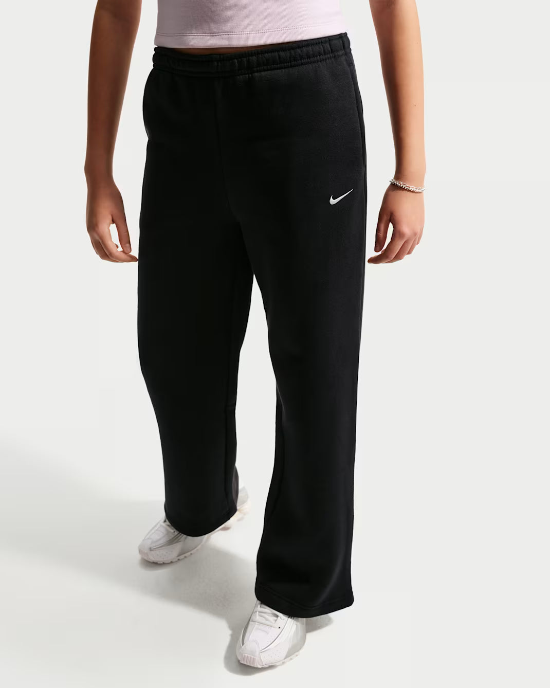 PANTALONI RAGAZZA NIKE STUDIO FLEECE BAGGY – NERO