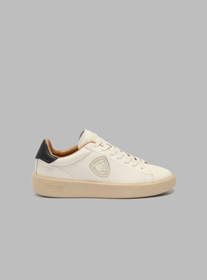 SCARPE UOMO BLAUER BUCK14 LEA IN PELLE – BIANCO CREMA