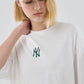 T-SHIRT OVERSIZE UNISEX NEW ERA NEW YORK YANKEES MLB MIDI LEAGUE ESSENTIAL – BIANCO