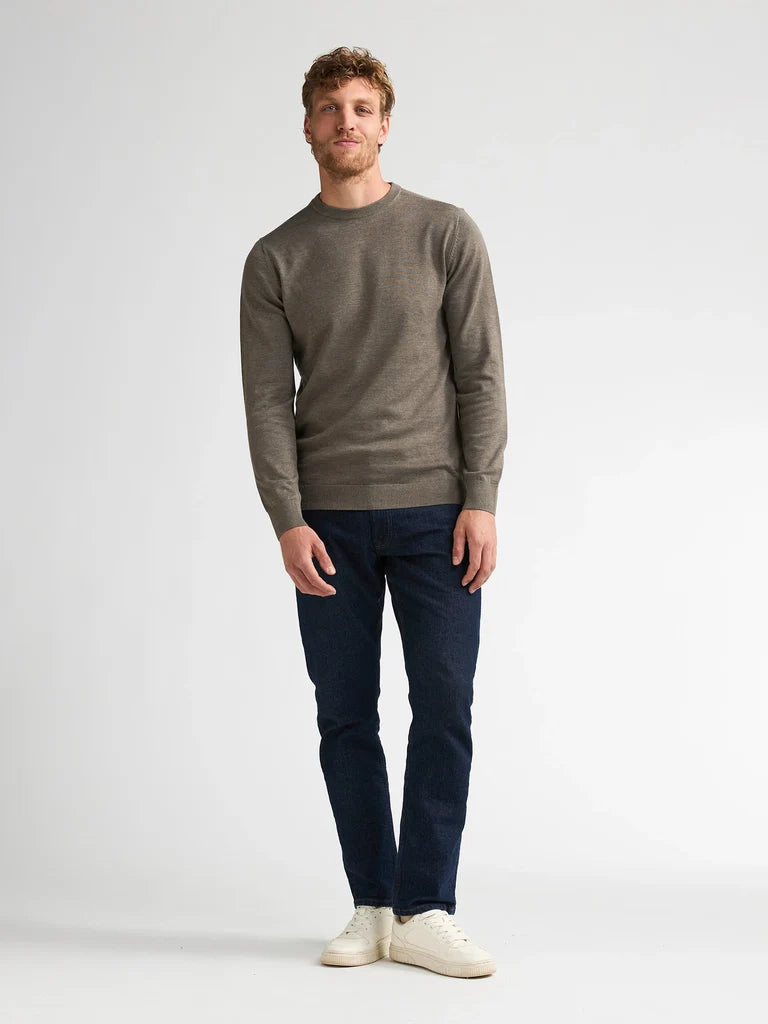 MAGLIONE UOMO GIROCOLLO IN MAGLIA FINE MOSSY STONE PETROL INDUSTRIES – REGULAR FIT