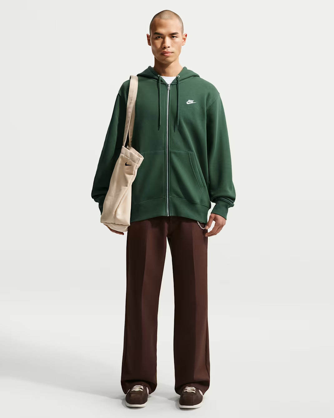 FELPA UOMO NIKE CLUB FLEECE FULL-ZIP – VERDE