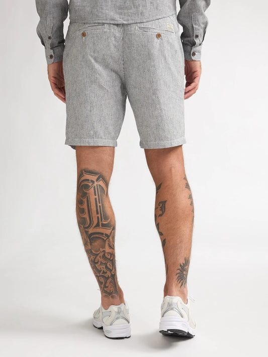 SHORT TWILL CHINO MISTO LINO