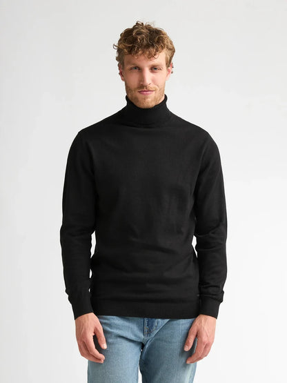 MAGLIONE UOMO A COLLO ALTO IN MAGLIA NERO PETROL INDUSTRIES – REGULAR FIT