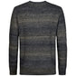 MAGLIA UOMO GIROCOLLO IN COTONE RICICLATO PETROL INDUSTRIES EFFETTO MÉLANGE – ROYAL NAVY