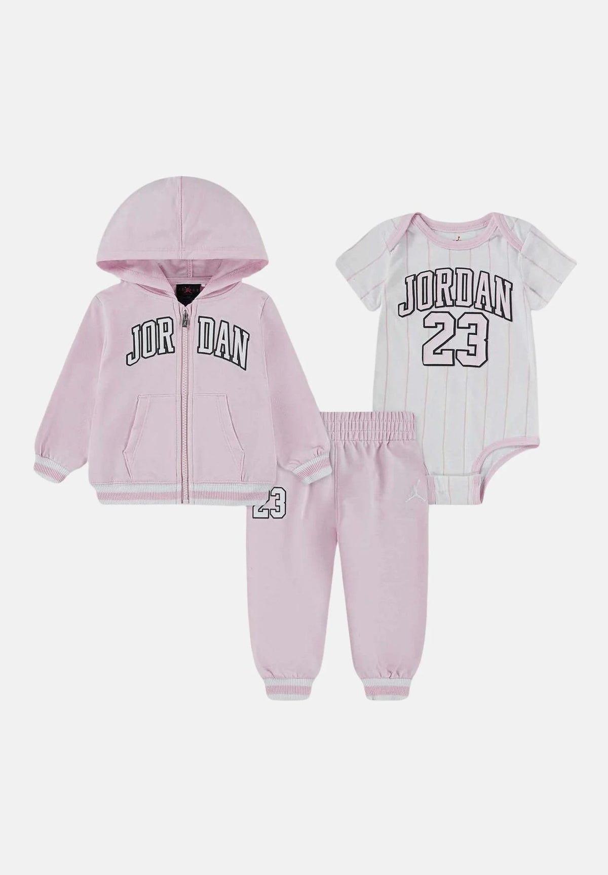 COMPLETO INFANT JORDAN BANDS SCRIPT 3SET - ROSA