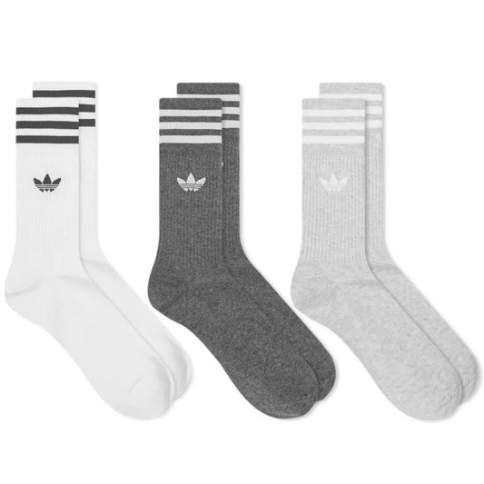 CALZE SOLID CREW 3 PAIRS