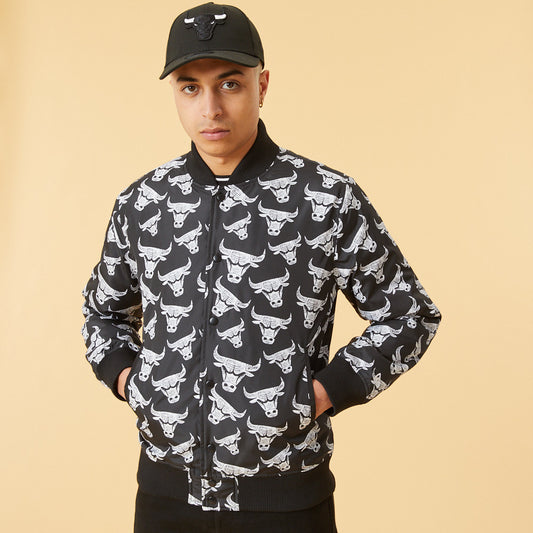 BOMBER CHICAGO BULLS LOGO PRINT